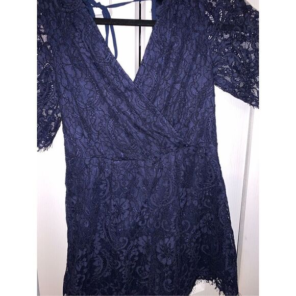 Blue lace romper size medium - Picture 2 of 4
